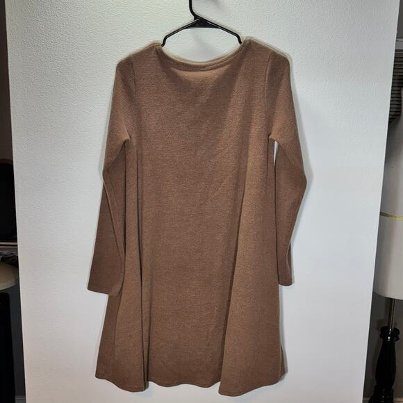 Beeson River Brown Sweater Dress Small Long Sleeve Soft Knit A-Line Fall Casual - Picture 3 of 6